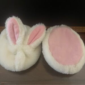 Build-A-Bear fluffy white bunny shoes